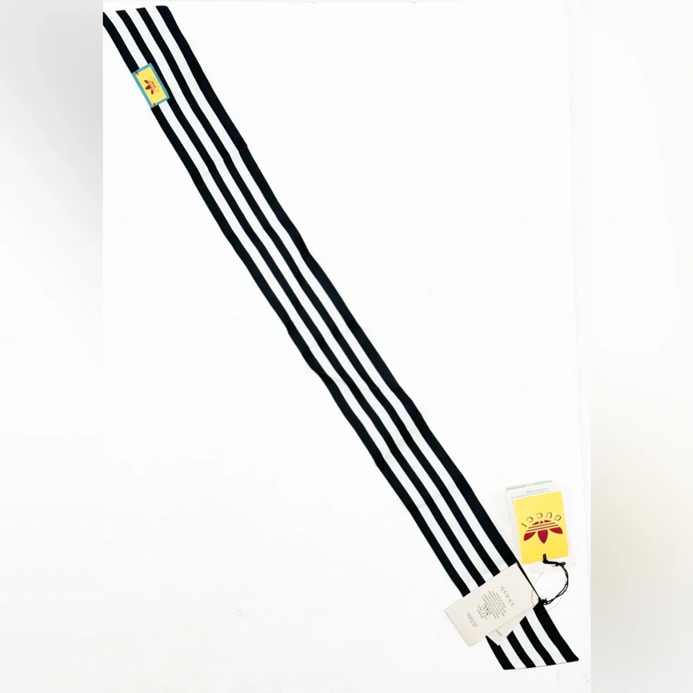 Gucci X Adidas Striped Silk Neck Bow 🔥🔥👀👀 - Picture 7 of 12